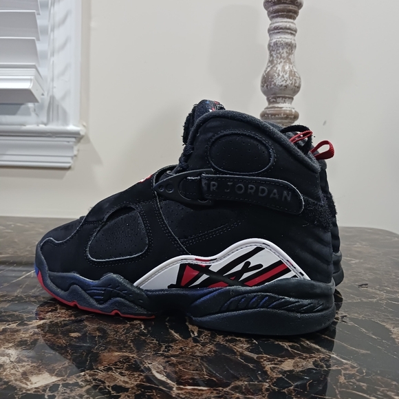 ⚫️  Jordan 8 Retro Playoffs Streetwear/Basketball Shoes Size 4 Youth/5.5 Wom… - Picture 7 of 11